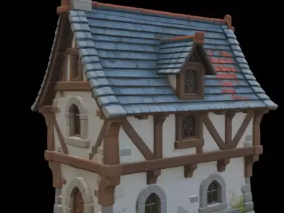 Medieval Stylized House 3D model