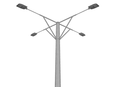 Concrete Lamp Post - Light Pole - Light Post - Street Light 11 3D model