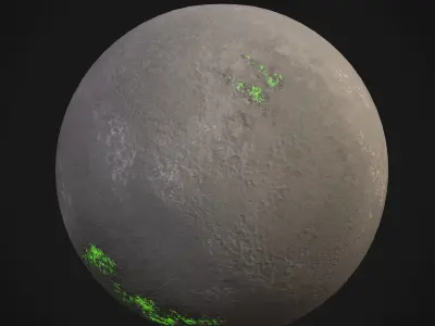 Stylized Planets 03 Low-poly 3D model