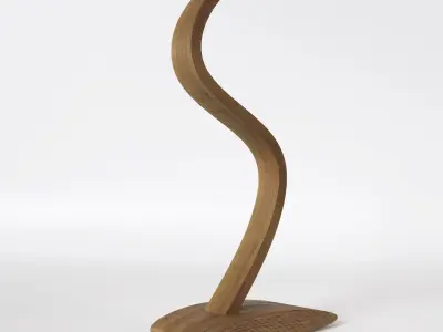 Big wood lamp 3D model