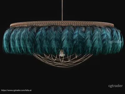 Feathers Modern Chandelier Vray - Corona renderer 3D model