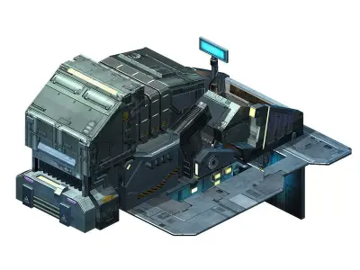Machinery - Spacecraft - Functional Objects 08 3D model