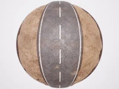 PBR Desert Road Texture Texture