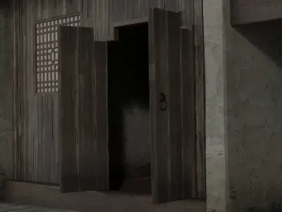 Ancient Japanese Architecture Low-poly 3D model