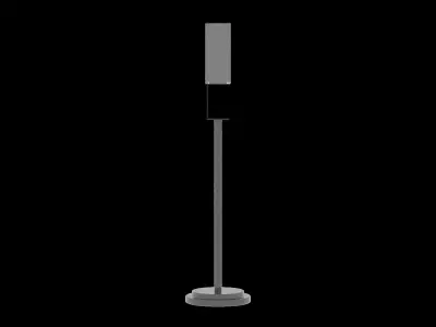 Touchless Power Mist Feature Floor Stand Hand Sanitizer 3D model