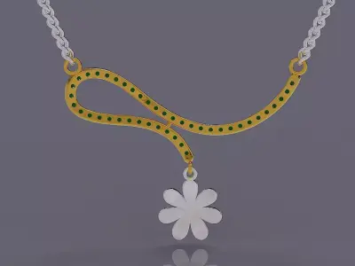 Radiant Flower Necklace 3D print model