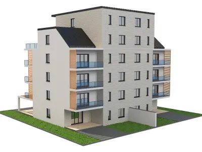 Residential Building 1 3D model purchase