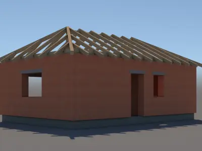 House Construction Site 002 Low-poly 3D model