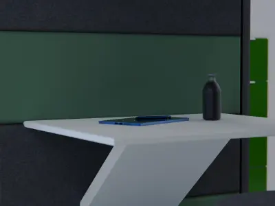 Personal office workspace 3D model