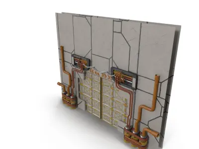 Sci fi Gate Low-poly 3D model