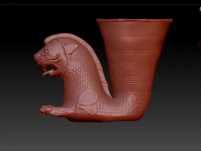 Achaemenid golden cup Low-poly 3D model