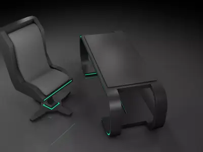 Sci Fi Chair table 3D model