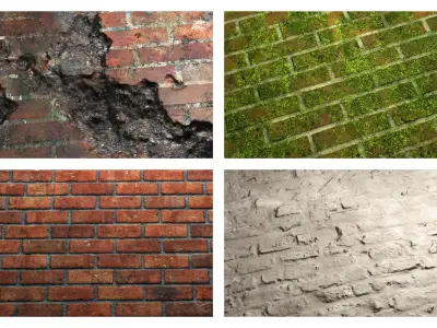 Brick Wall 8K PBR Texture Set Texture