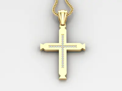 Cross Light Gold 4CP007 3DM STL 3D print model