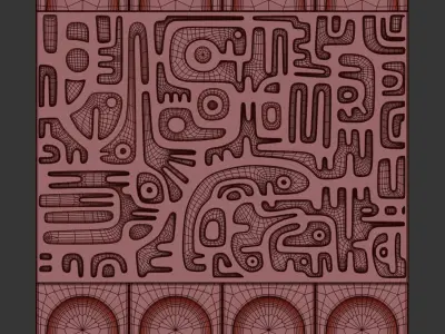 decorative wall 07 3D model