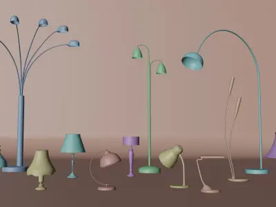 Interior Lamps - high poly Free 3D model