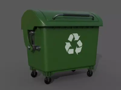 Detailed Garbage Container - SubD 3D model