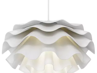  Floral Petal Multi-Layered Acrylic 1-Light Pendant Light 3D model