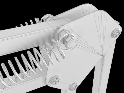 Desk Lamp Low-poly 3D model 17
