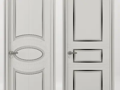 interior door set3 3D model