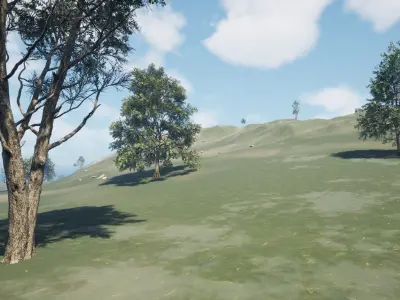 UE5 Green Jungle Terrain - Realistic Scene 3D model