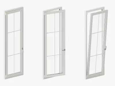Classic style windows with OPENING option 3D model