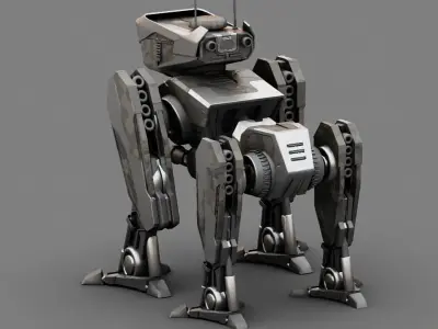 Military Droid  rigged character 3D model