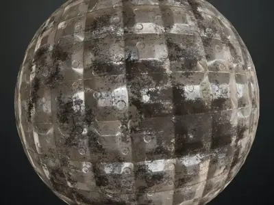 Full Silver Rust Metal Corrugated PBR Seamless Texture