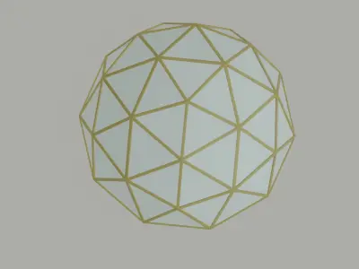 Greenhouse Dome Low-poly 3D model
