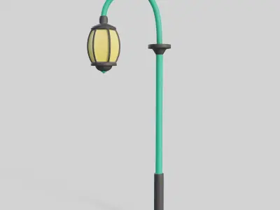 Cartoon Street Light 7 3D model