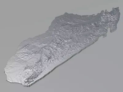 Madagascar Madagasikara Terrain Country 3D model