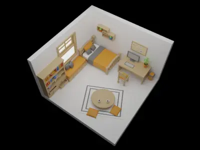 Another bedroom Free 3D model