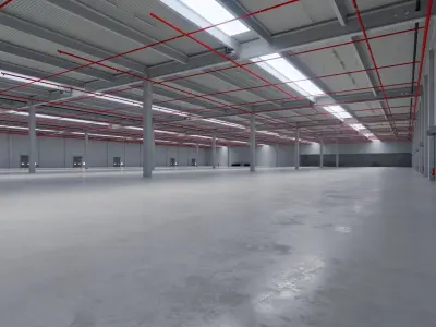 Industrial Warehouse Interior 6 Low-poly 3D model