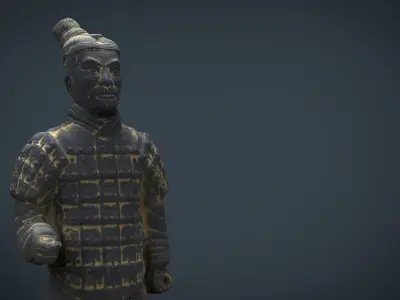 Terracotta Warriors Soldier Low-poly 3D model