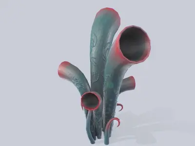 Alien plant Low-poly 3D model