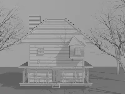 monster house Free low-poly 3D model