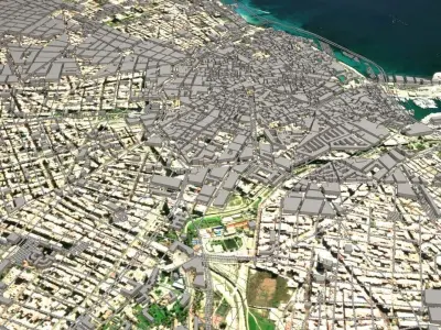 Cityscape and port Italy 3D model