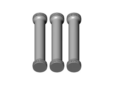 Simple greek key model making miniature pillar columns 3D print model