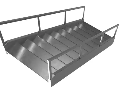 Metal Stairs PBR Low-poly 3D model