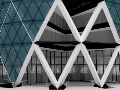 gherkin tower 3D model