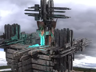 Dragon Sci fi Cult City Halls  3D model