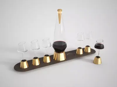 KACPER HAMILTON Bishop of Norwich Decanter set 3D model