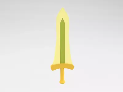 Low poly Sword 026 Low-poly 3D model