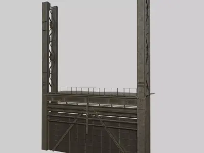 Bottom Floor Structure Low-poly 3D model