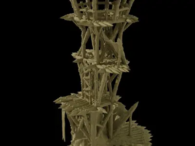 Goblin Watchtower Tabletop Terrain 28 MM 3D print model