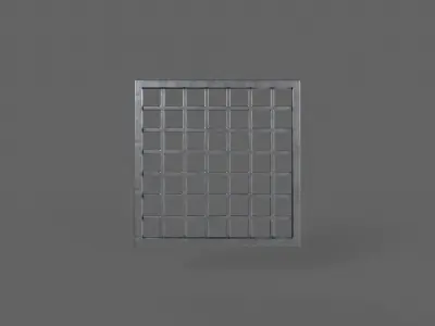 PBR Prison Window 2 Low-poly 3D model