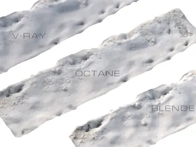 Snow 07 PBR Low-poly 3D model