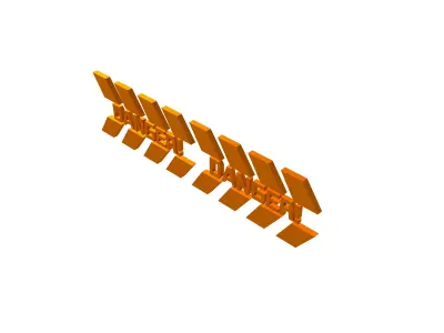 Cyberpunk Future Danger Sign v1 014 Low-poly 3D model