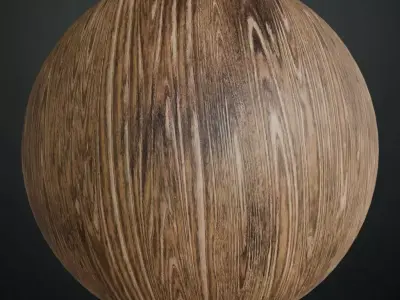 Antique High-Gloss Parquet Floor PBR Seamless Texture 2