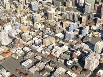 City 122 Low-poly 3D model